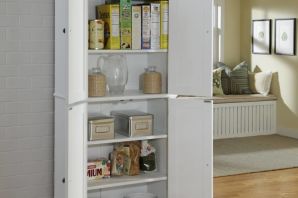 Шкаф пенал для кухни напольный высокий