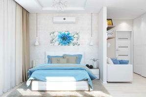 Дизайн комнаты в голубых тонах