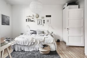 Комната в скандинавском стиле спальня