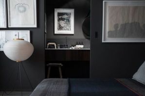 Черная комната дизайн спальни