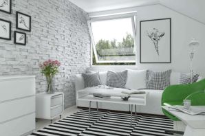 Дизайн комнаты с белыми обоями