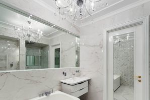 Дизайн ванной комнаты с мраморной плиткой