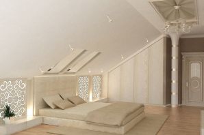 Дизайн комнаты со скошенным потолком