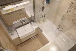 Дизайн стандартной ванной комнаты