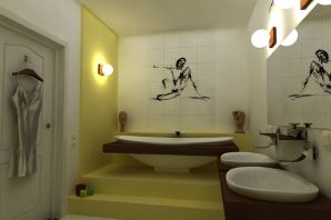 Ванная комната с подиумом