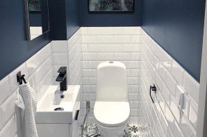 Интерьеры ванных и туалетов плитка