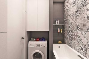 Дизайн ванной комнаты с стиральной машиной