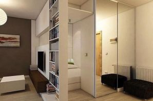Дизайн однокомнатной квартиры с разделением зон