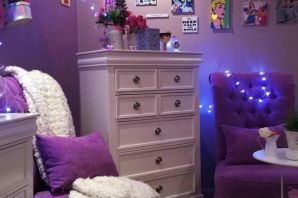 Комната в стиле фиолетового цвета