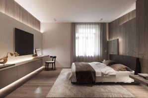 Интерьер спальни в стиле минимализм