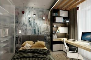Дизайн спальни и кабинета в одной комнате
