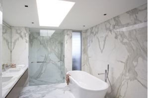 Ванная комната дизайн белый мрамор
