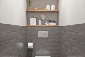 Серый туалет дизайн