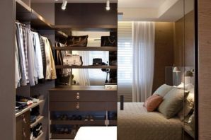Спальня с гардеробной и санузлом дизайн