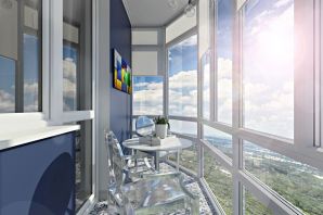 Отделка балкона с панорамным остеклением