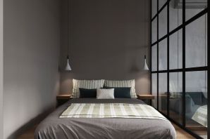 Дизайн спальни с парящей кроватью