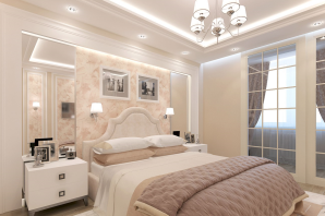 Дизайн спальни в пастельных тонах