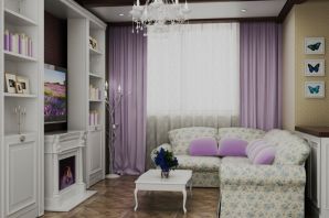 Фиолетовая мебель в интерьере