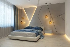 Прикроватные светильники в интерьере спальни