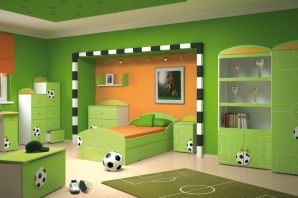 Детская комната в футбольном стиле