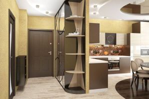 Дизайн кухонь совмещенных с коридором