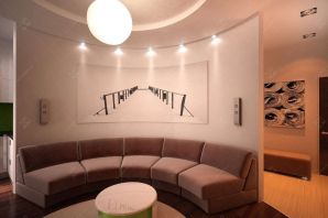 Дизайн комнаты с круглыми углами