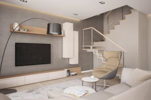Дизайн двухуровневой квартиры студии