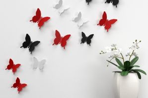 Цветы бумажные на стену декор