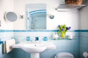 Дизайн ванной комнаты в голубых тонах