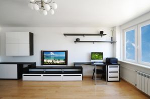 Стенки в зал современные с телевизором