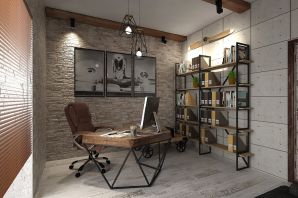 Дизайн кабинета в стиле лофт