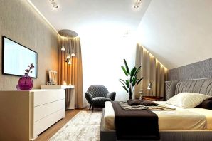 Дизайн комнаты со скошенным углом