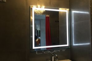 Зеркало с подсветкой сзади в ванную