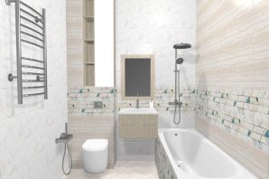 Варианты дизайна керамической плитки в ванной