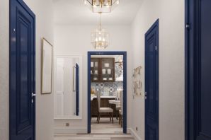 Синий коридор в квартире