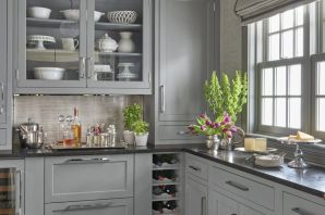Дизайн кухонь с фасадами серого цвета