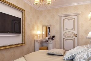 Интерьер маленькой спальни в классическом стиле