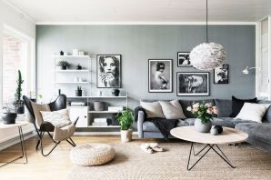 Мебель серого цвета в интерьере