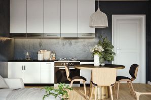 Кухня в сером цвете дизайн интерьера