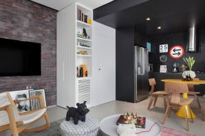 Молодежный дизайн однокомнатной квартиры