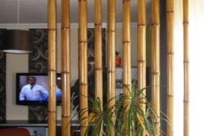 Бамбуковая стена в интерьере