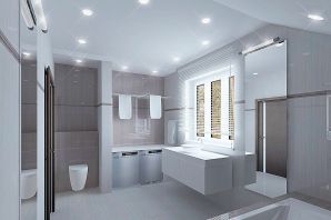 Дизайн ванной комнаты с туалетом минимализм