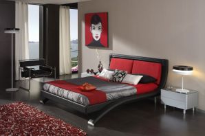 Красно черная спальня дизайн