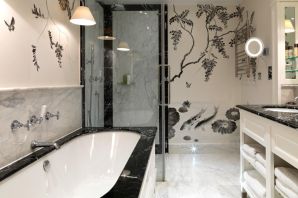 Комбинированный дизайн ванной комнаты