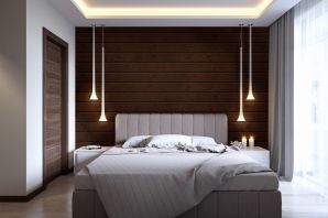 Освещение над кроватью в спальне