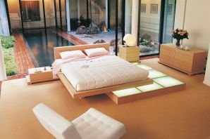 Японская кровать на полу