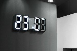 Цифровые электронные часы на стену