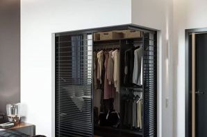 Шкаф гардеробная в спальню угловой