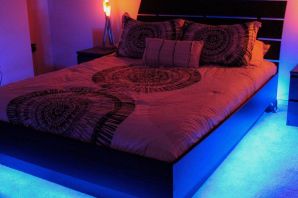 Подсветка кровати светодиодной лентой