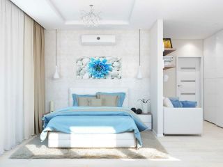 Дизайн комнаты в голубых тонах